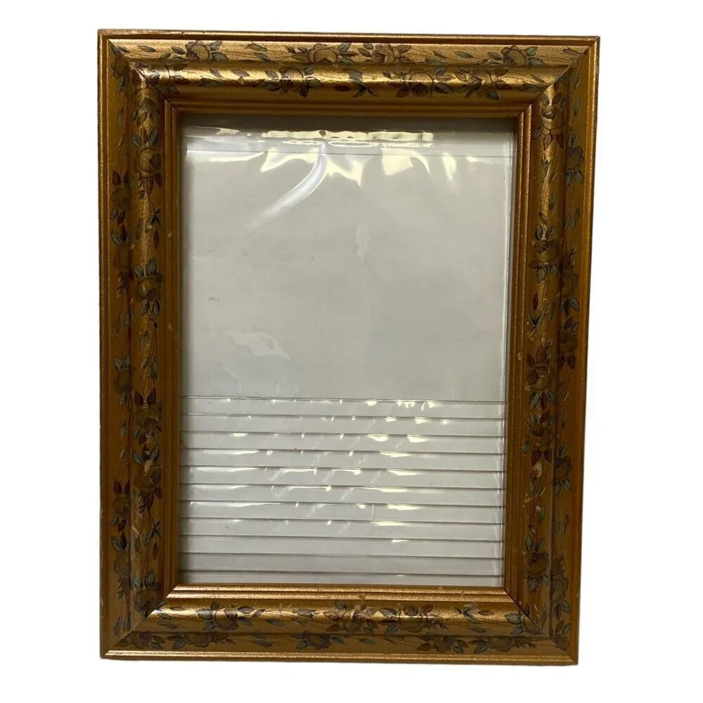 Floral Gilt Wood Photo Frame for 5x7